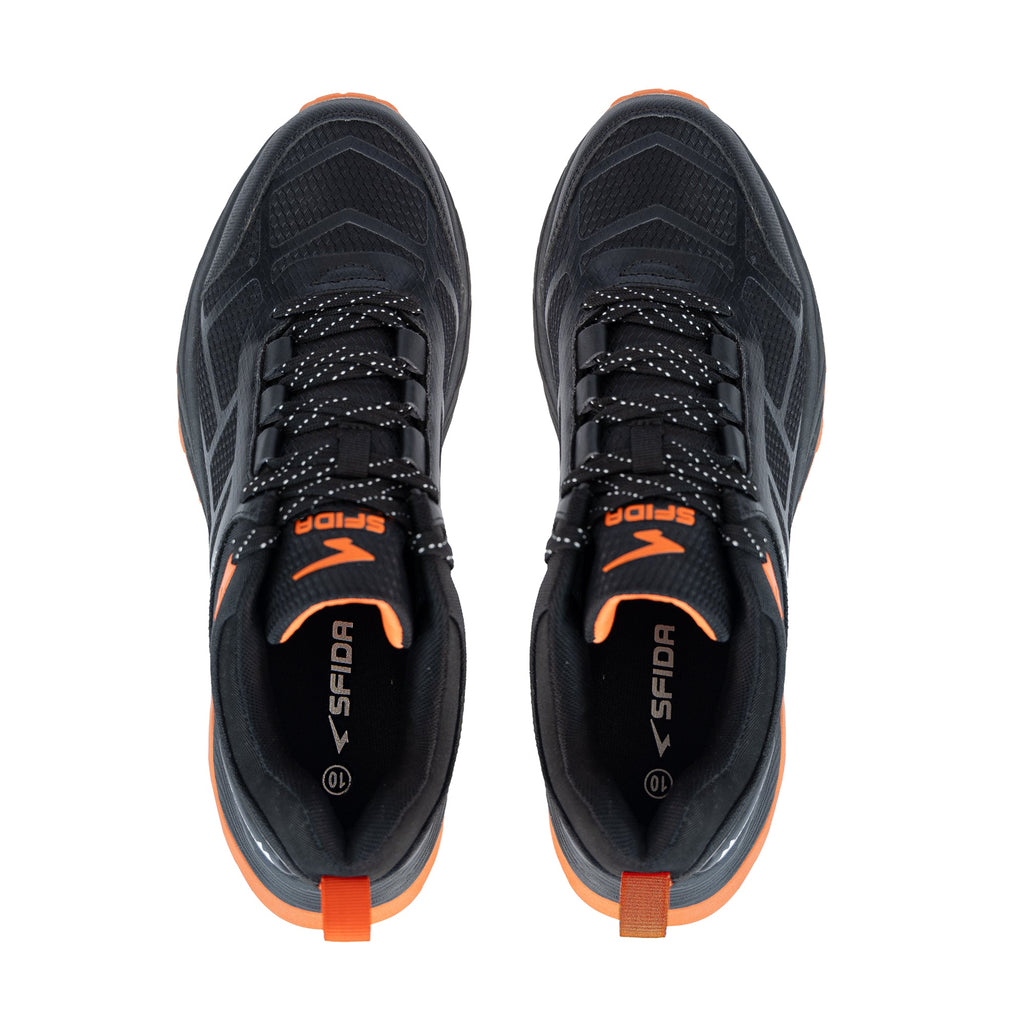 Alpine Mens Trail Shoe - Black/Orange