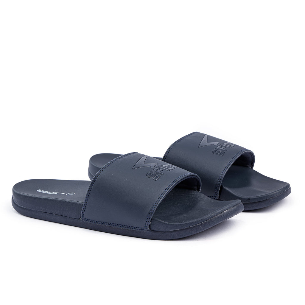 Laze Mens Slides  - Navy
