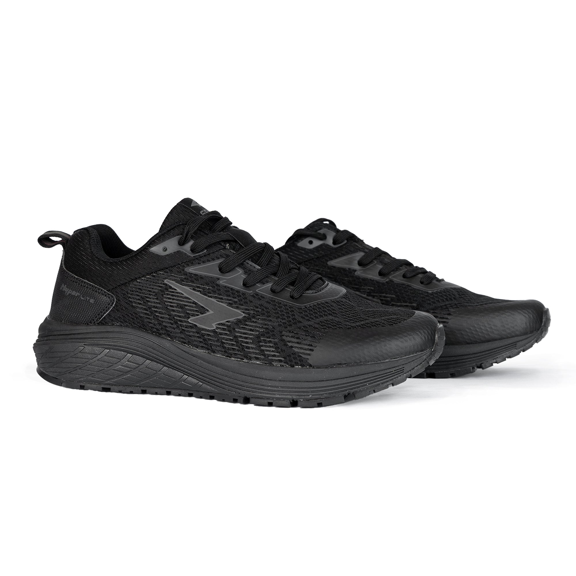 Prota Mens Lace Up Runner - Black/Black