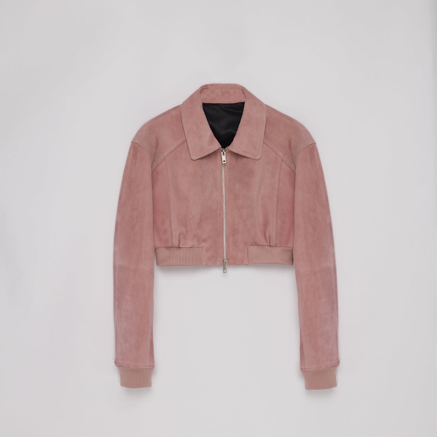 "Witch Game" Retro  Classic Stand Up Sheep Leather Short Jacket