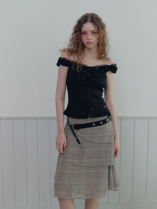 [TWEE] Untive Pattern Sleeveless Blouse