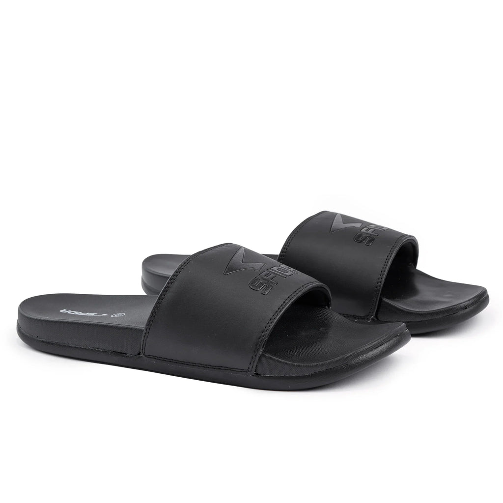 Laze Mens Slides - Black