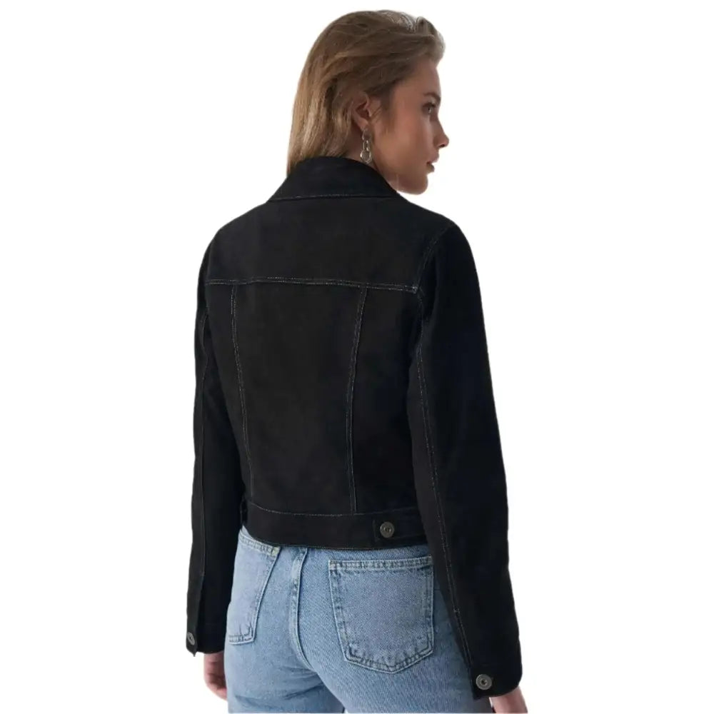 Women’s Black Western Suede Jacket