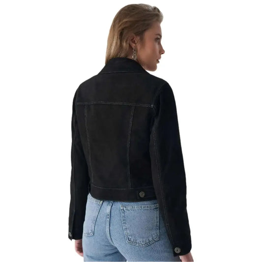 Women’s Black Western Suede Jacket