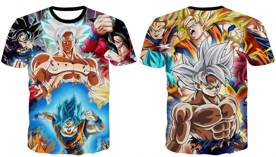 3D T Shirt Men Summer Top super son goku Funny T-Shirts anime vegeta  Tshirt Summer cartoon print Tops
