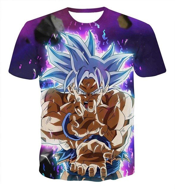 3D T Shirt Men Summer Top super son goku Funny T-Shirts anime vegeta  Tshirt Summer cartoon print Tops