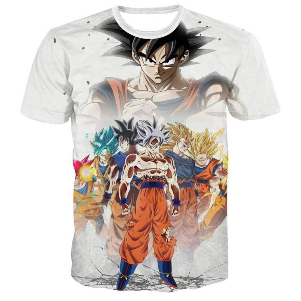 3D T Shirt Men Summer Top super son goku Funny T-Shirts anime vegeta  Tshirt Summer cartoon print Tops