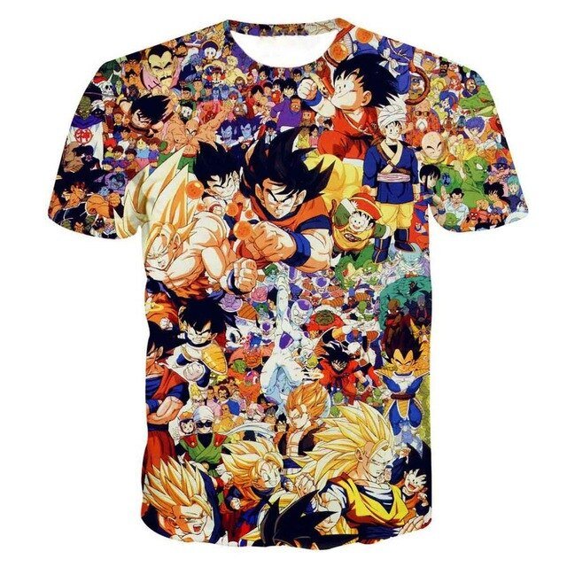 3D T Shirt Men Summer Top super son goku Funny T-Shirts anime vegeta  Tshirt Summer cartoon print Tops