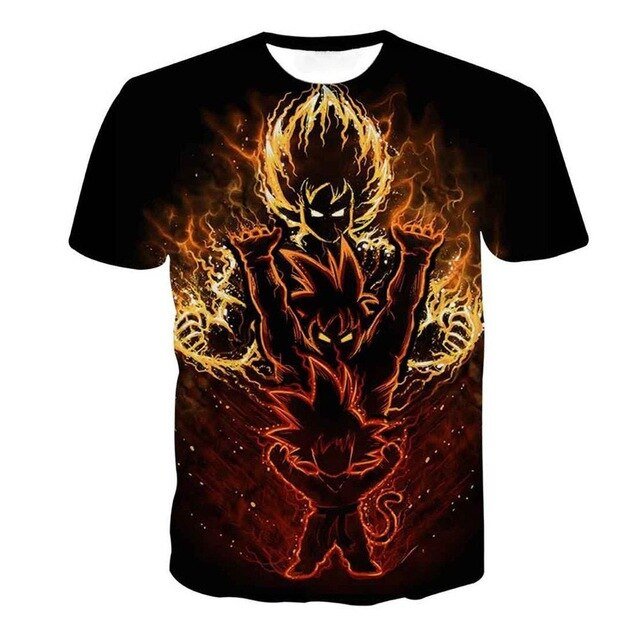 3D T Shirt Men Summer Top super son goku Funny T-Shirts anime vegeta  Tshirt Summer cartoon print Tops