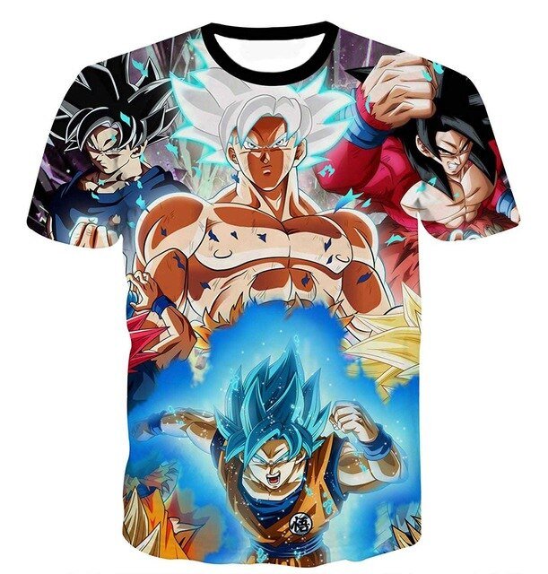 3D T Shirt Men Summer Top super son goku Funny T-Shirts anime vegeta  Tshirt Summer cartoon print Tops