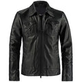 Men’s Drifter Black Leather Fashion Jacket