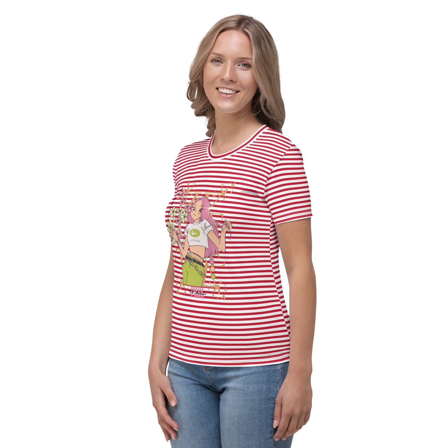 Striped blouse Women's T-shirt Pink it All