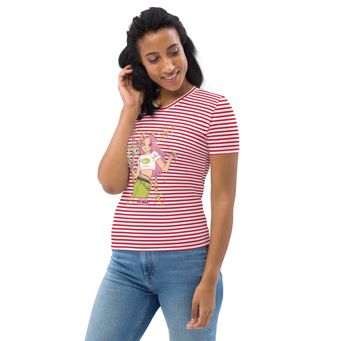 Striped blouse Women's T-shirt Pink it All