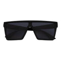 LAZER - Flat Top Rimless Rectangle Sunglasses Soft Matte Black Dark Smoke