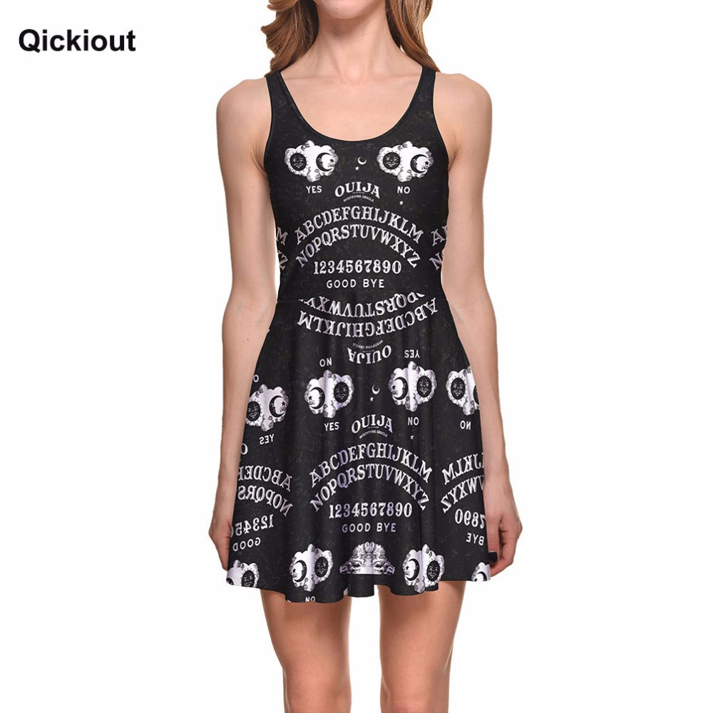 Summer New arrival Women Sleeveless Vest Dress Fashion Extra-terrestrial Digital Printing Dresses