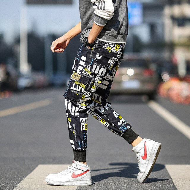 Streetwear Cargo Pants Men Hip Hop Pants Mens 2020 Autumn Harem Pant Harajuku Jogger Sweatpant Casual Trousers Male Pants