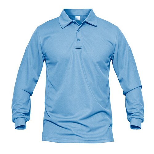 Men Tactical T-shirts Summer Quick Dry Performance Airsoft T-shirts Long Sleeve Lightweight Pique Jersey Golf T-shirts