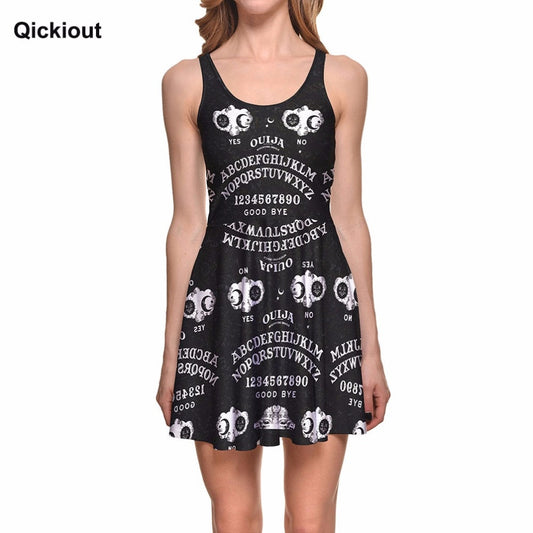 Summer New arrival Women Sleeveless Vest Dress Fashion Extra-terrestrial Digital Printing Dresses
