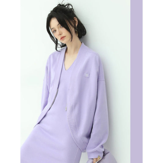 Sweet Relaxed Fit Lavender Cardigan