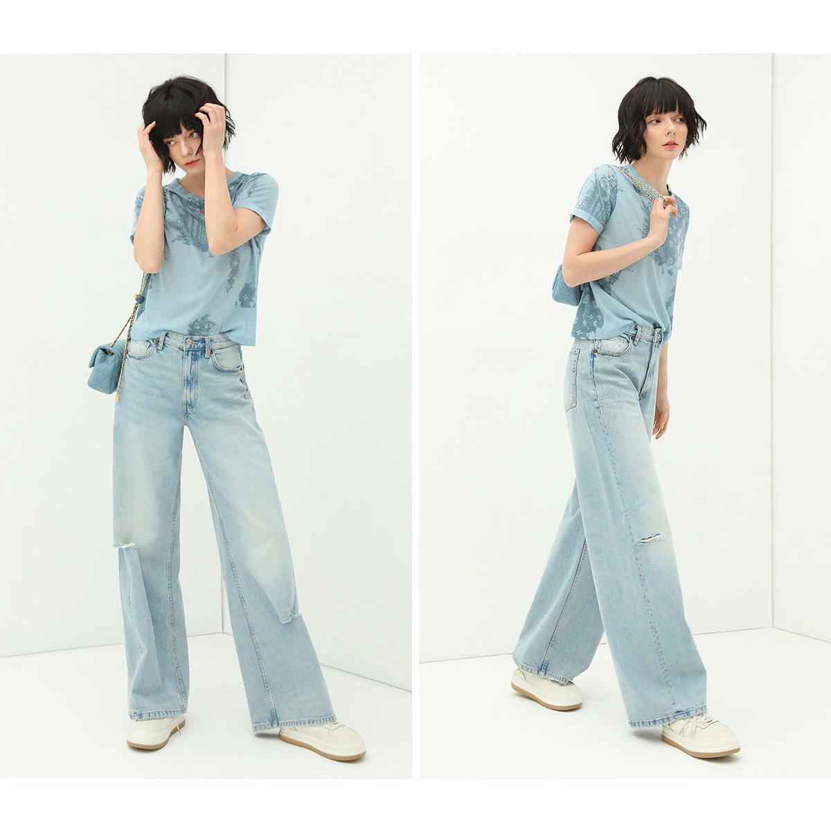 Vintage Flared Blue Jeans